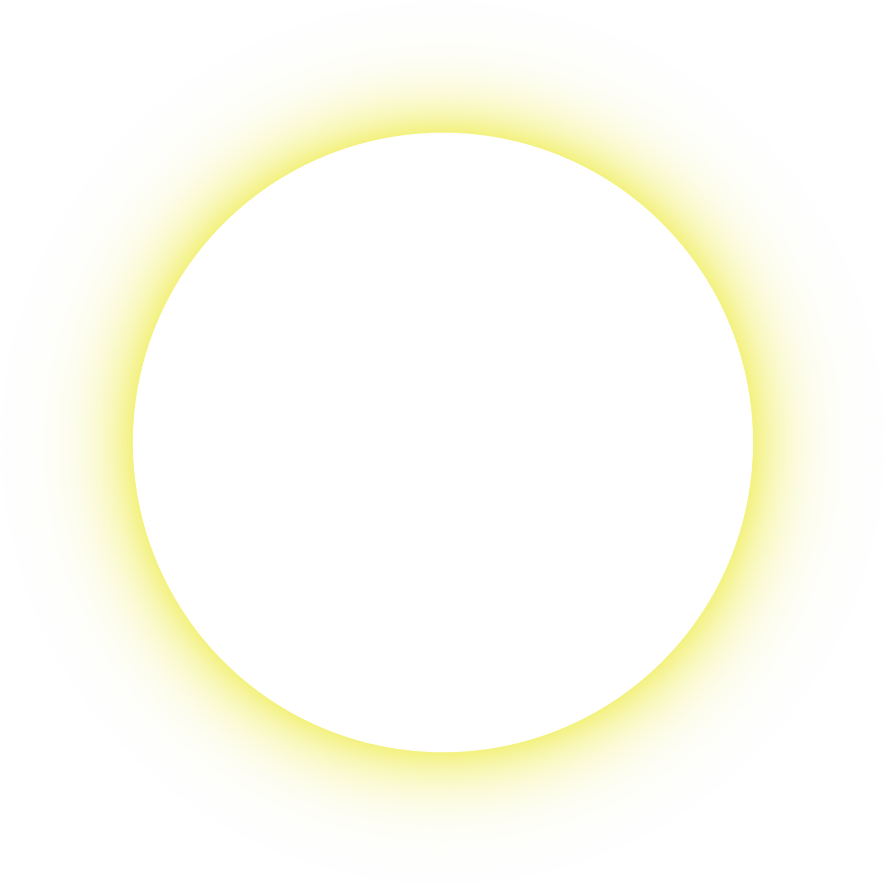 Glowing Yellow Neon Circle