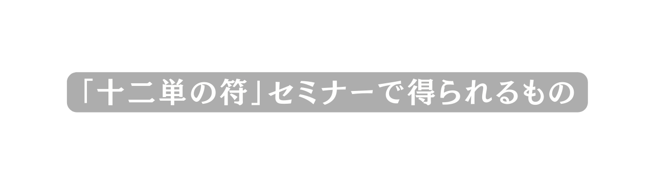 十二単の符 セミナーで得られるもの